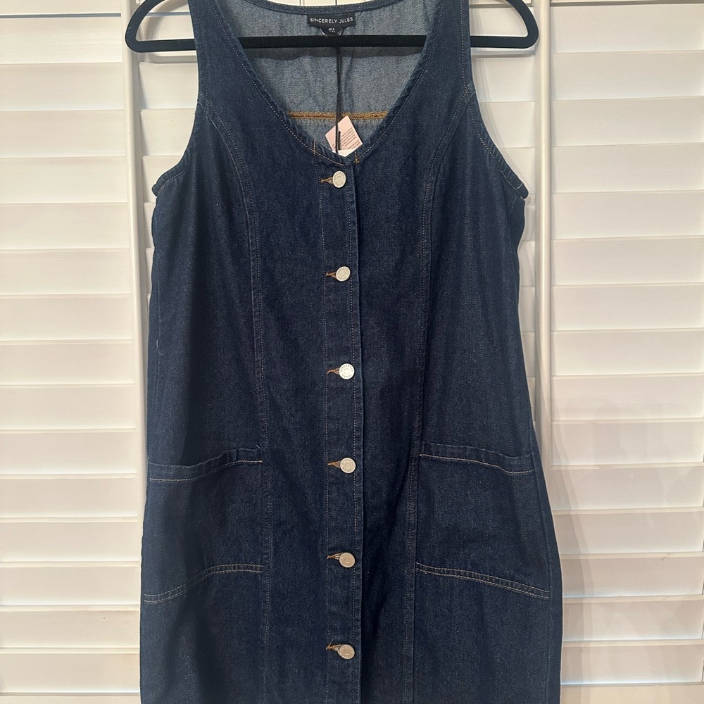 Denim Button-Down Dress